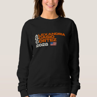 Alexandria Ocasio-Cortez 2028 Amerikanische Flagge Sweatshirt