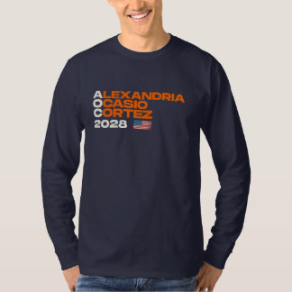 Alexandria Ocasio-Cortez 2028 Amerikanische Flagge T-Shirt