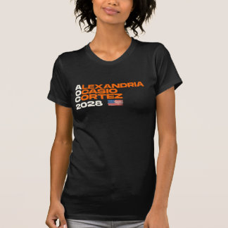 Alexandria Ocasio-Cortez 2028 Amerikanische Flagge T-Shirt