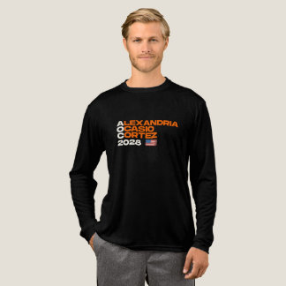 Alexandria Ocasio-Cortez 2028 Amerikanische Flagge Tri-Blend Shirt