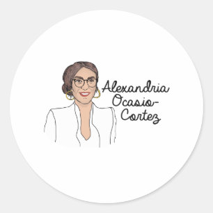Alexandria Ocasio-Cortez für Präsident Runder Aufkleber