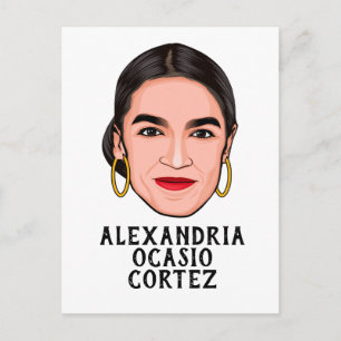 ALEXANDRIA OCASIO CORTEZ INDIVIDUELL POSTKARTE