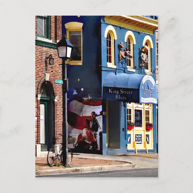 Alexandria VA - Fahrrad Parkplatz auf N Saint Asep Postkarte (Vorderseite)