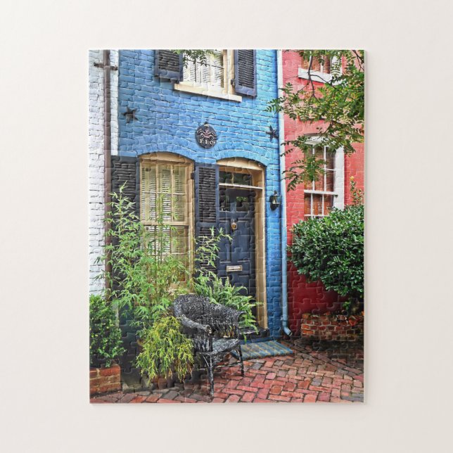 Alexandria VA - Gebäude mit Brandzeichen (Vertikal)