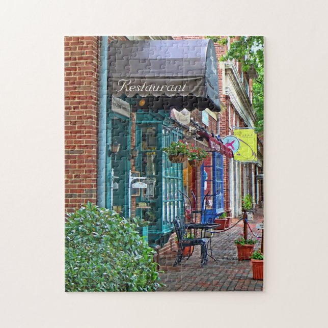 Alexandria VA - Restaurant mit braunem Markisen (Vertikal)