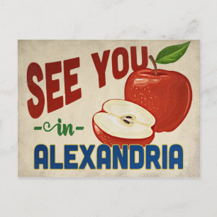 Alexandria Virginia Apfel - Vintage Reise Postkarte