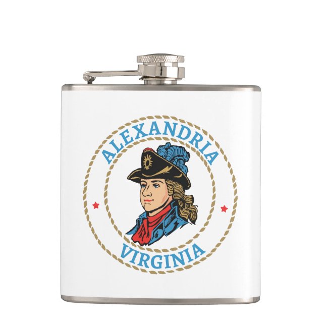 Alexandria Virginia Colonial Flachmann (Vorderseite)