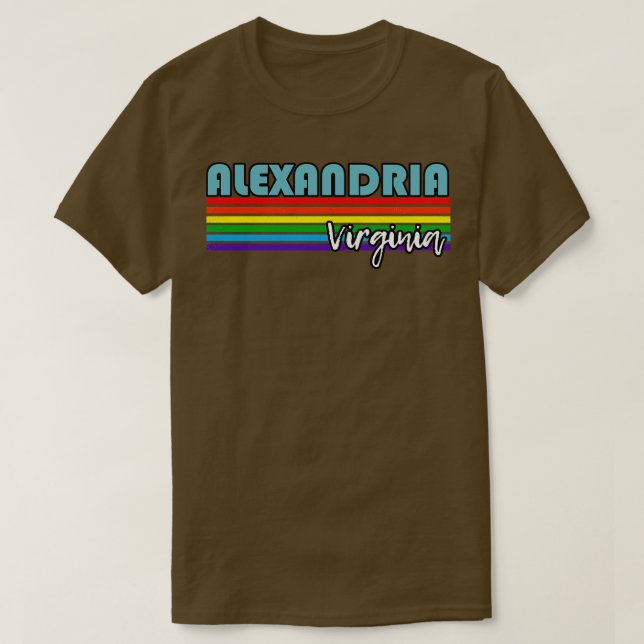 Alexandria Virginia Pride Alexandria LGBT Geschenk T-Shirt (Design vorne)