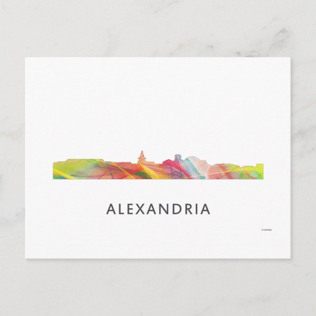 ALEXANDRIA VIRGINIA SKYLINE BW1 - POSTKARTE (Vorderseite)