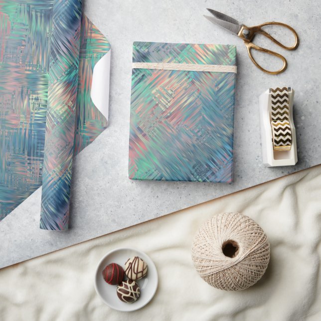 Alexandrite Blue Glassy Texture Geschenkpapier (Kunsthandwerk)