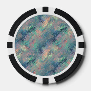 Alexandrite Blue Glassy Texture Pokerchips