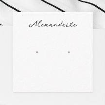 Alexandrite Earring Jewelry Display Card