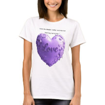 AlexDizaine "Amour Éternel" T-Shirt 3D Cœur Lavand