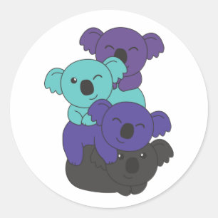 Alexigender Flag Gander Pride Lgbtq Koala Classic Runder Aufkleber