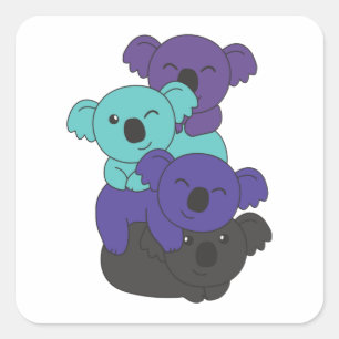 Alexigender Flag Gander Pride Lgbtq Koala Square S Quadratischer Aufkleber