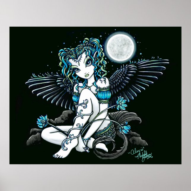 Alexis Flower Moon Angel Poster (Devant)