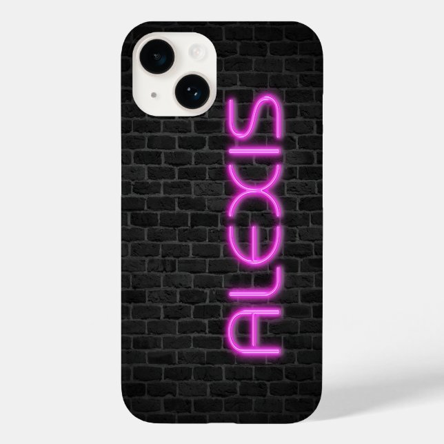 ALEXIS in PINK Neonlicht Case-Mate iPhone 14 Hülle (Rückseite)
