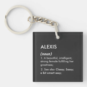 Alexis-Name, Bearbeitbarer Name, Benutzerdefiniert Schlüsselanhänger
