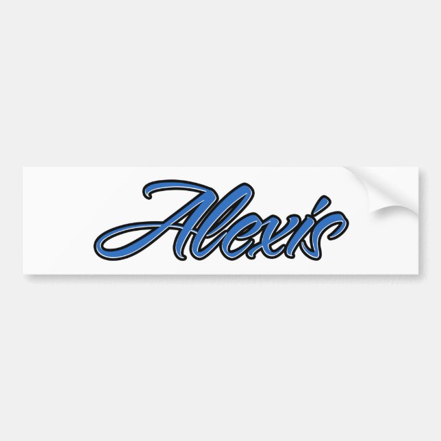 Alexis Nom bleu Autoaufkleber Sticker Autoaufklebe (Devant)