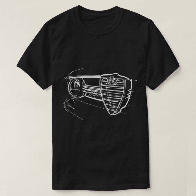 Alfa Car Drivers Stylish Car Grille  T-Shirt (Design vorne)