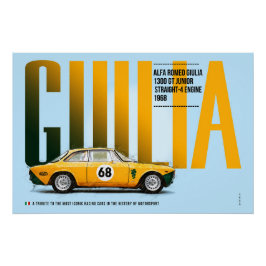 Alfa Giulia 1300 Tribute Poster