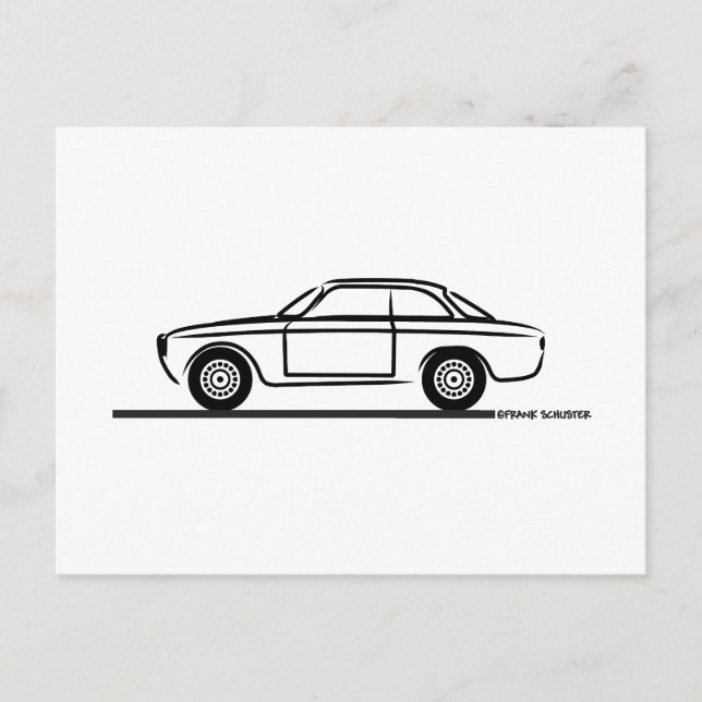 Alfa Romeo GTA GTV T - Shirt Postkarte (Vorderseite)