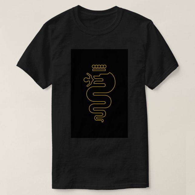 Alfa Romeo Schlange und Schlangen Gold iPhone Case T-Shirt (Design vorne)