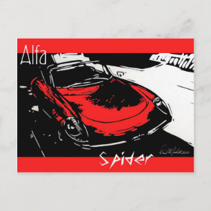 Alfa Spider Postcard Postkarte