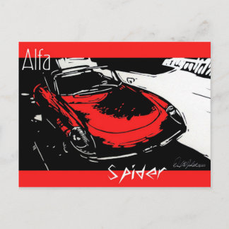 Alfa Spider Postcard Postkarte