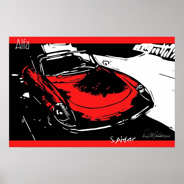 Alfa Spider Poster (Vorne)