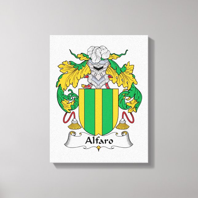 Alfaro Familienwappen Leinwanddruck (Vorderseite)