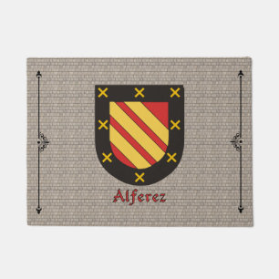 Alferez Historischer Schild auf Kobelstein Fußmatte