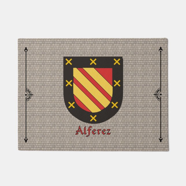 Alferez Historischer Schild auf Kobelstein Fußmatte (Vorderseite)