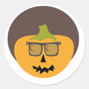 Alfie Afro-Halloween-Knopf Runder Aufkleber