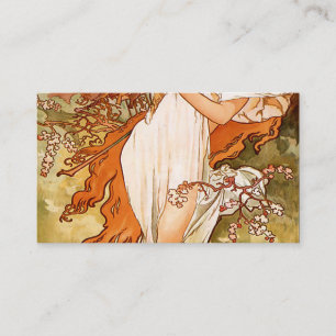 Alfons Mucha - 1896 - Frühling Visitenkarte