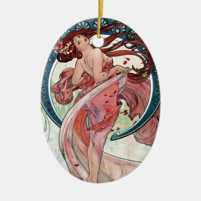Alfons Mucha 1898 Dance Keramik Ornament (Vorne)
