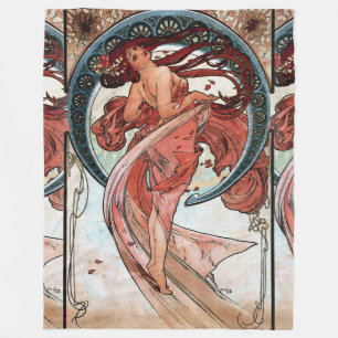 Alfons Mucha 1898 Tanz Fleecedecke