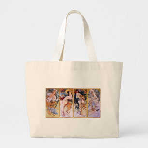Alfons Mucha Art Nouveau Girls Malerei Jumbo Stoffbeutel