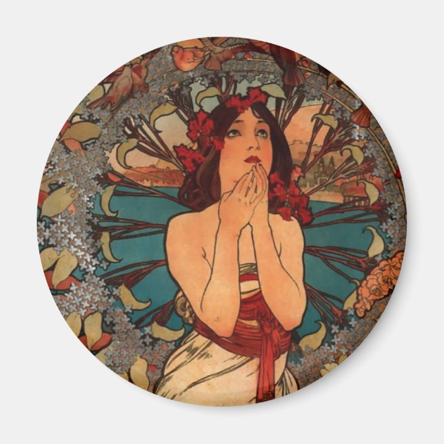 Alfons Mucha Monaco Magnet (Vorne)