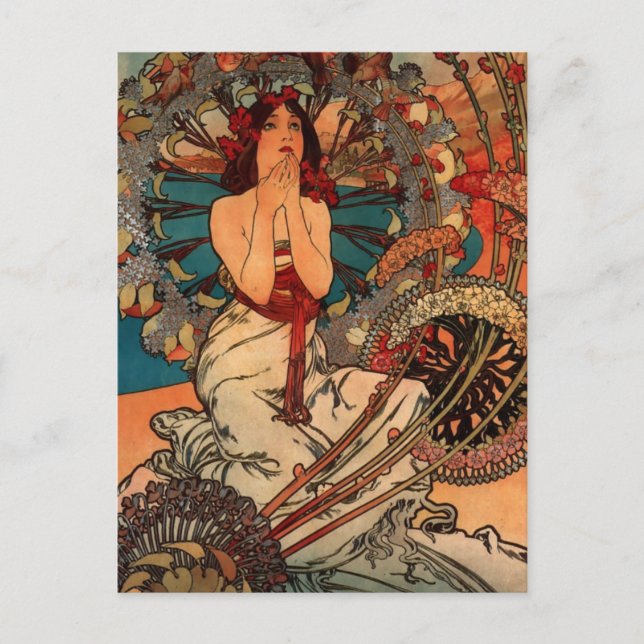 Alfons Mucha Monaco Postkarte (Vorderseite)