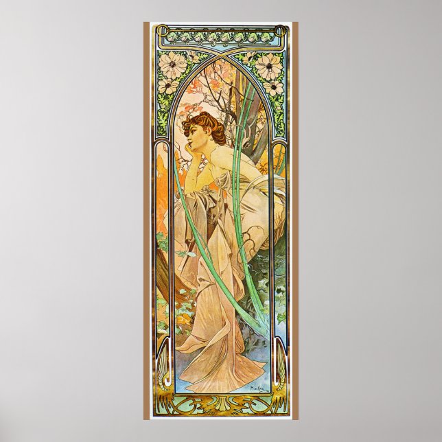 Alfons Mucha Morning Awakening Poster (Vorne)