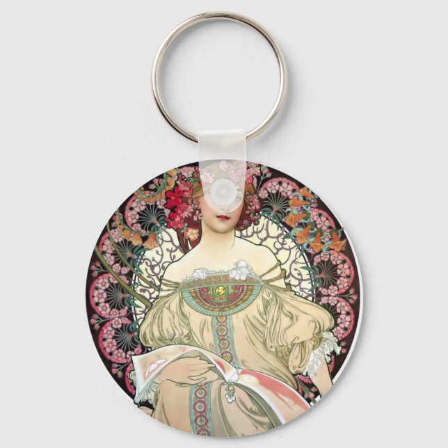 Alfons Mucha Reverie 1897 Schlüsselanhänger (Vorderseite)