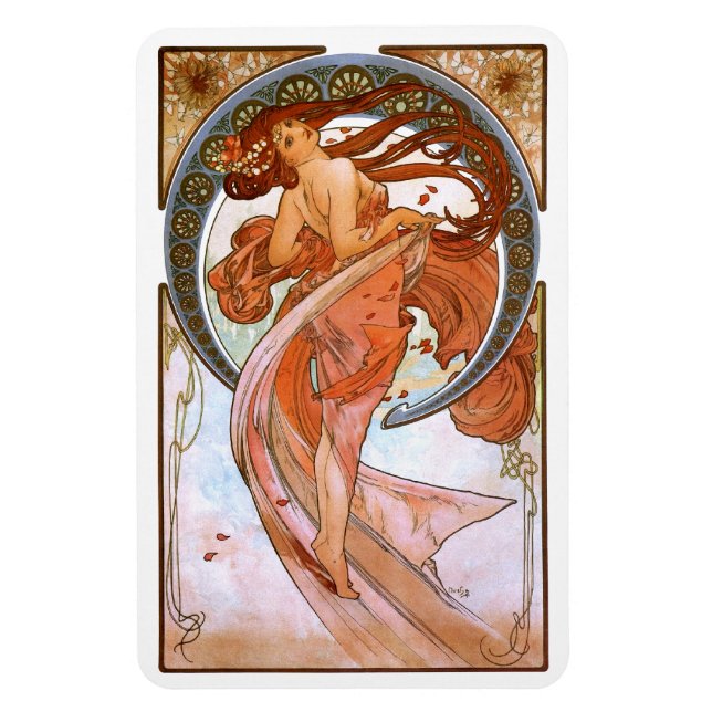 Alfons Mucha: Tanz Magnet (Vertikal)