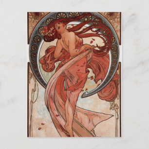 Alfons Mucha Tanz Postkarte