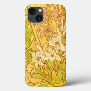 Alfonse Mucha Art Nouveau Lilien Blume Case-Mate iPhone Hülle