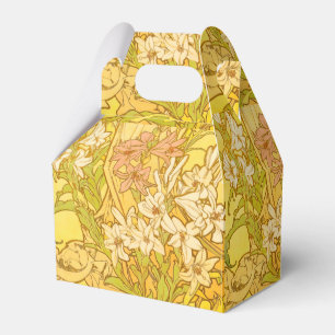Alfonse Mucha Art Nouveau Lilienblumen Geschenkschachtel