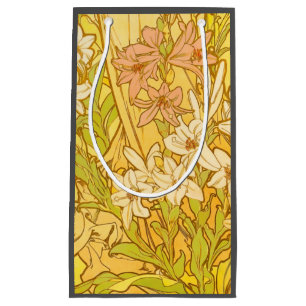 Alfonse Mucha Art Nouveau Lilienblumen Kleine Geschenktüte
