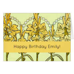 Alfonse Mucha Art Nouveau Lily Floral Pattern