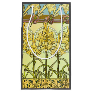 Alfonse Mucha Art Nouveau Lily Floral Pattern Kleine Geschenktüte