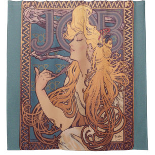 Alfonse Mucha Job Art Nouveau Frau Duschvorhang